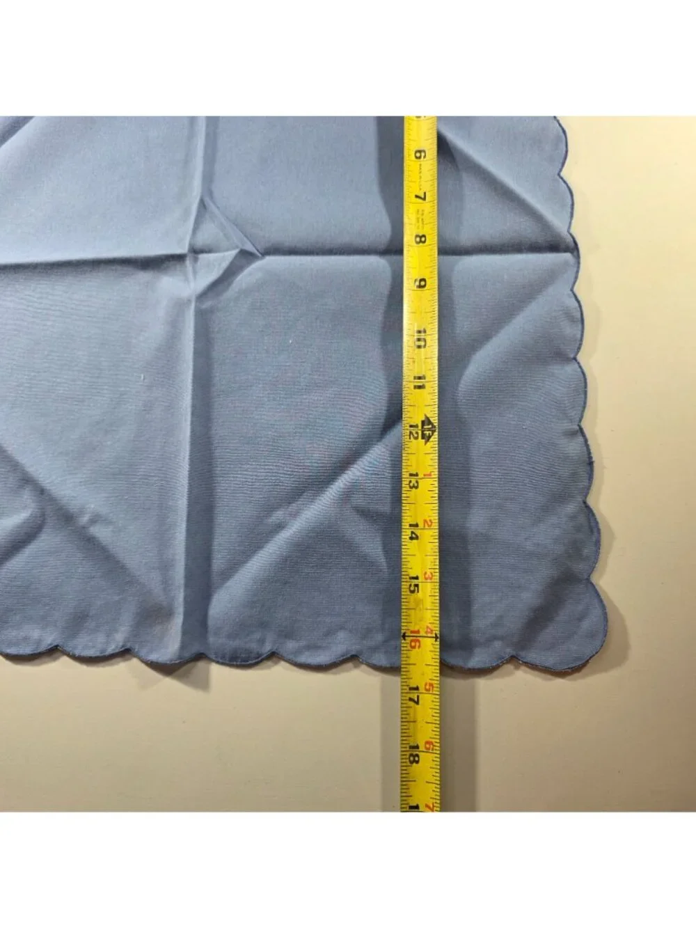 Set of four placemats and napkins Blue Scalloped Floral grannycore cottagecore